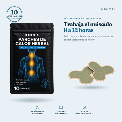 Pack Dermis de parches para la contractura, con 30 días de devolución