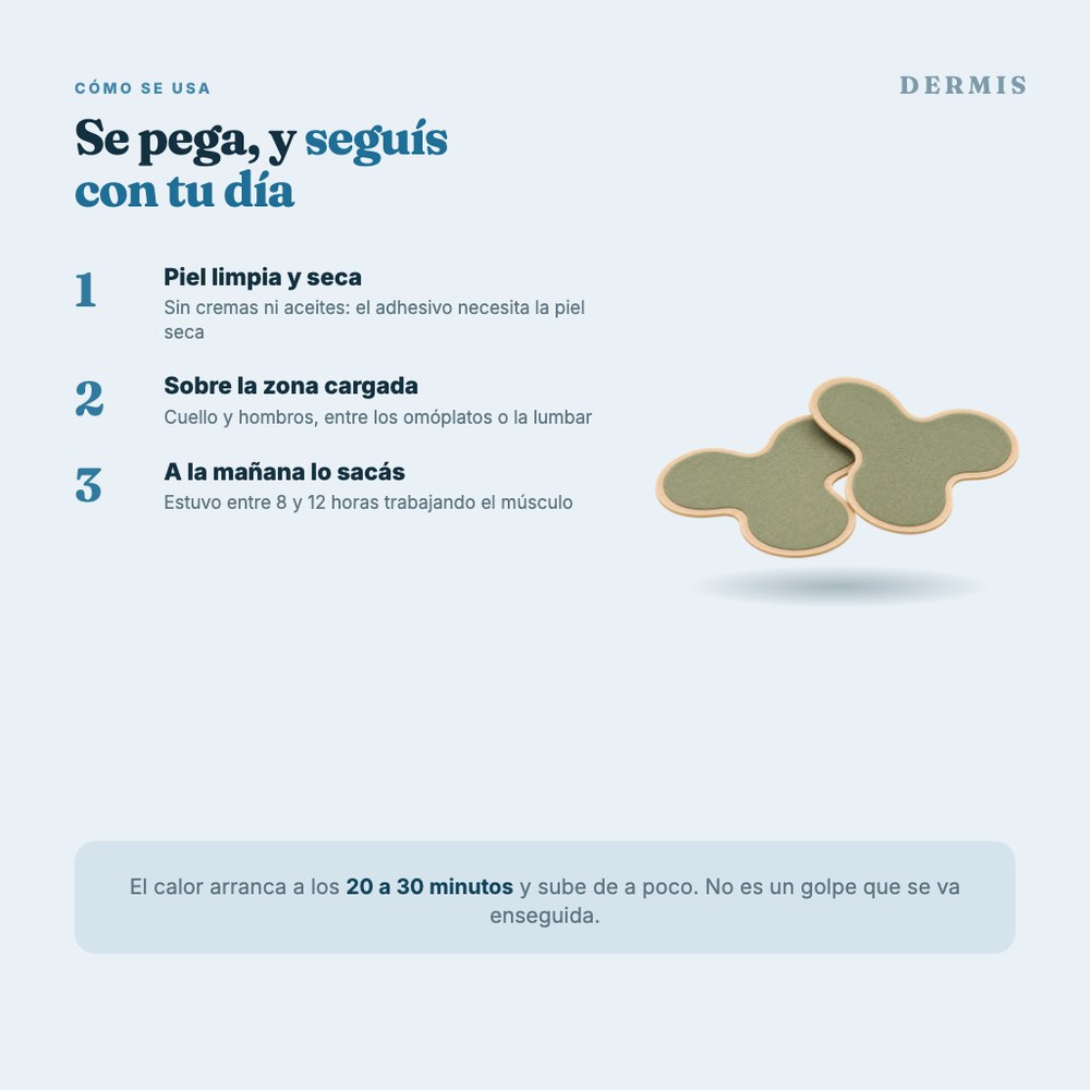 Cómo se usa Dermis en tres pasos