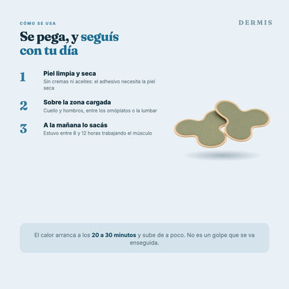 Cómo se usa Dermis en tres pasos