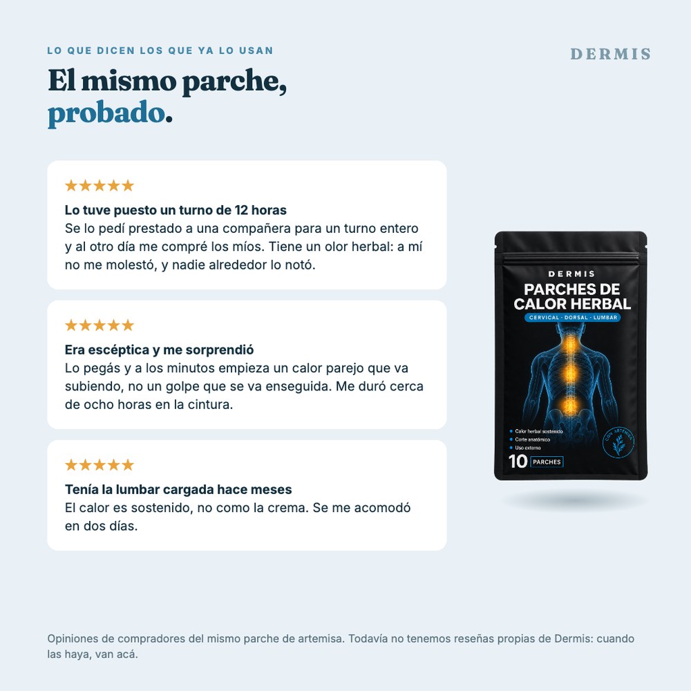 Opiniones de compradores del mismo parche de artemisa