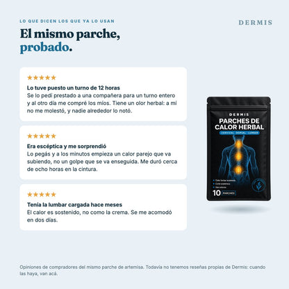 Opiniones de compradores del mismo parche de artemisa