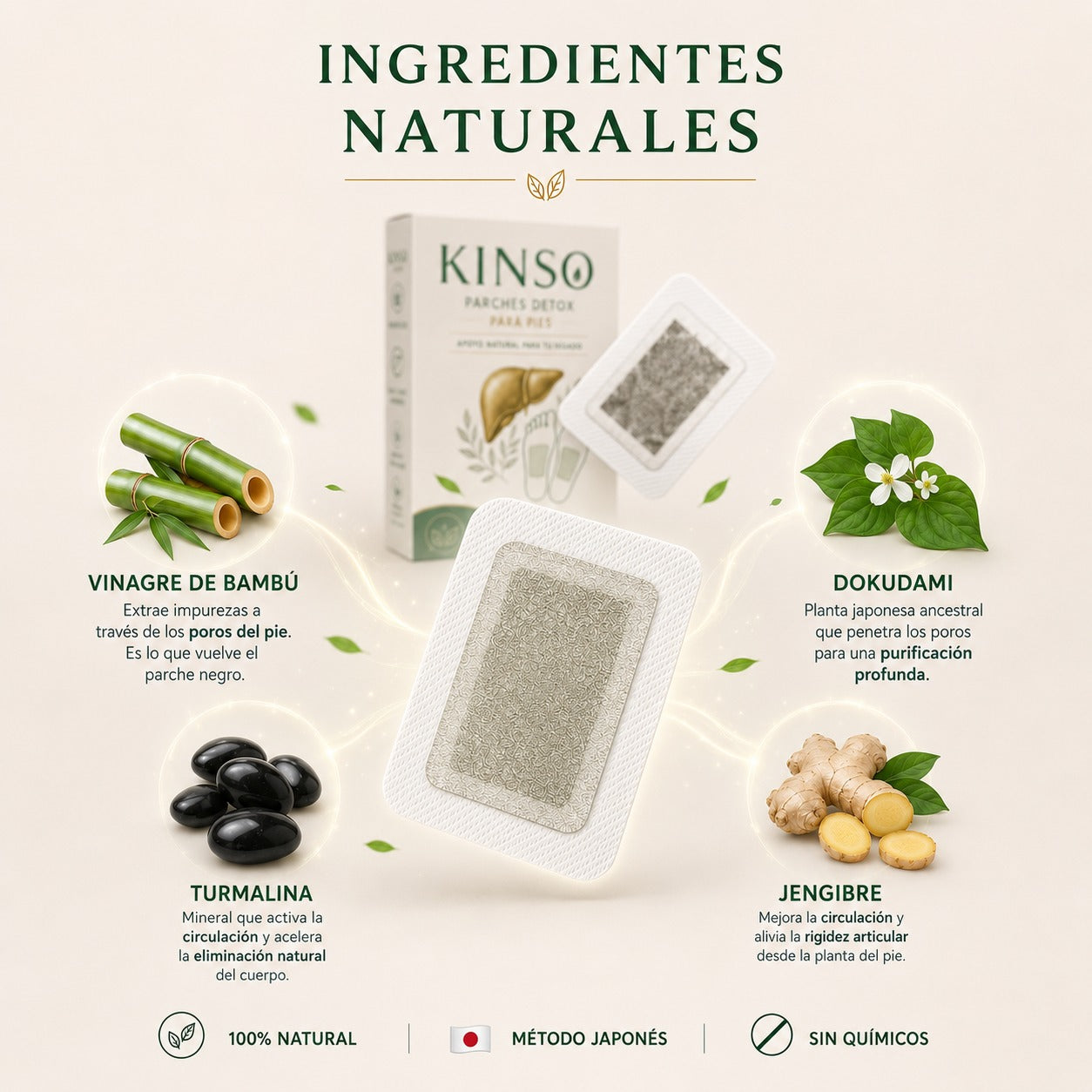 KINSO Parches Detox - Purificación Nocturna y Bienestar General